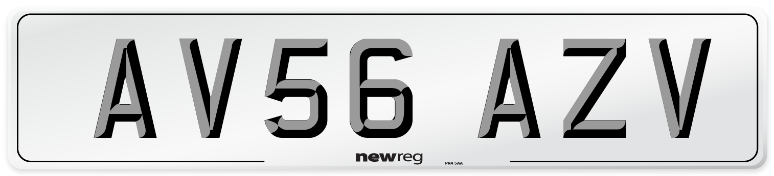 AV56 AZV Number Plate from New Reg